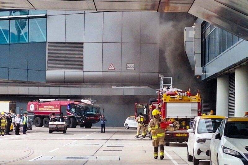 Fire at Hong Kong Airport